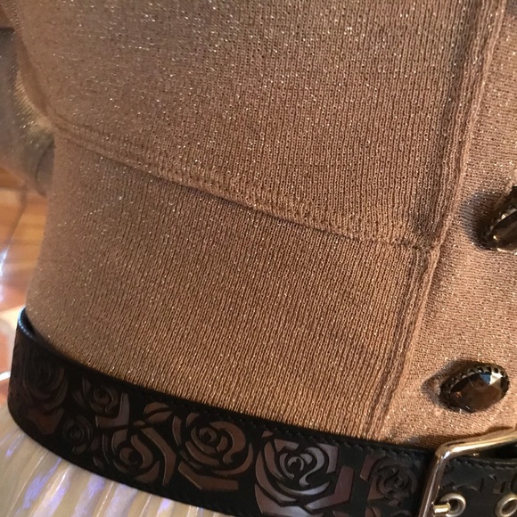 JUS D’ Orange CROPPED SHRUG SWEATER XS/S - Picture 12 of 16